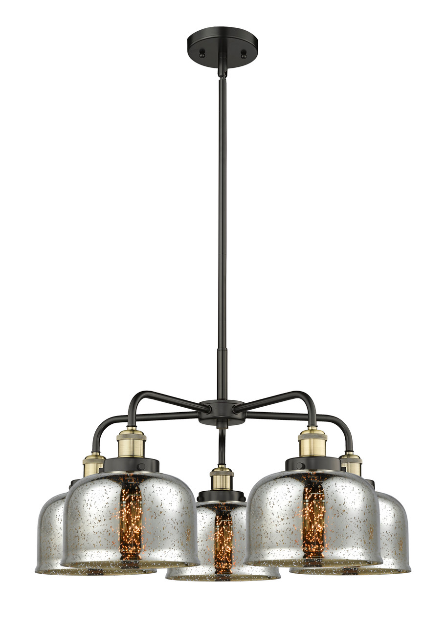INNOVATIONS 916-5CR-BAB-G78 Cone 5 26 inch Chandelier Black Antique Brass
