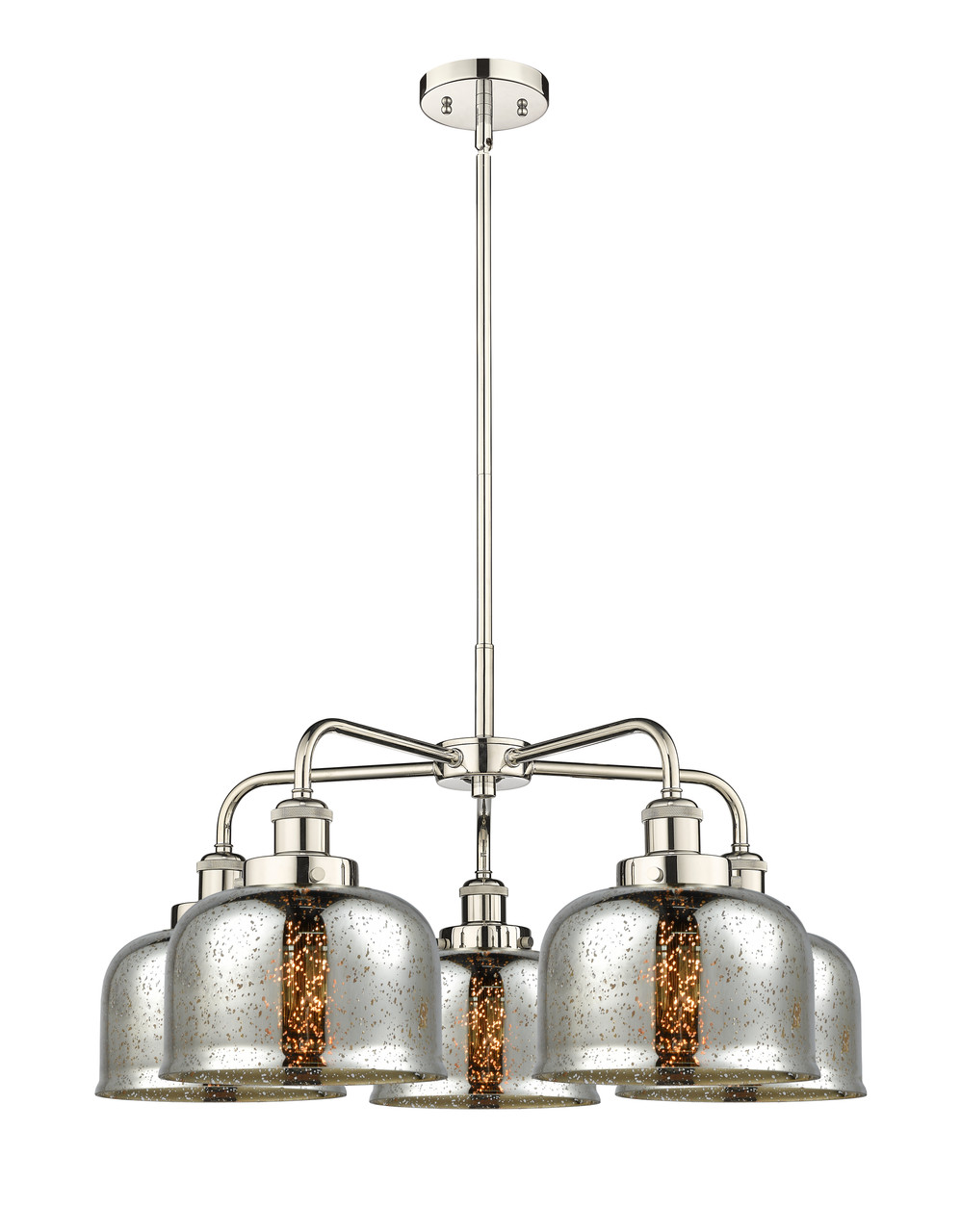INNOVATIONS 916-5CR-PN-G78 Cone 5 26 inch Chandelier Polished Nickel