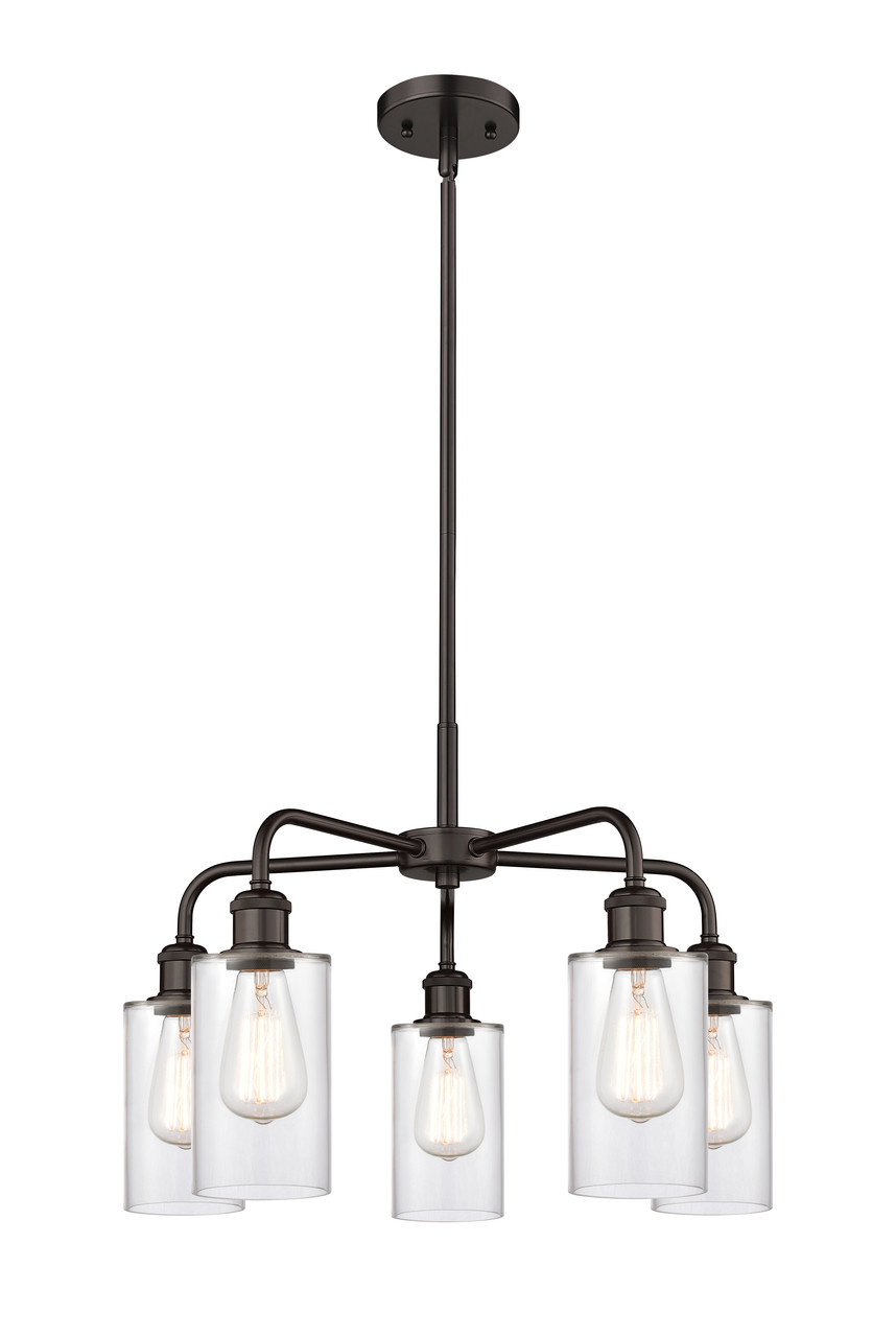 INNOVATIONS 516-5CR-OB-G802 Clymer 5 21.875 inch Chandelier Oil Rubbed Bronze