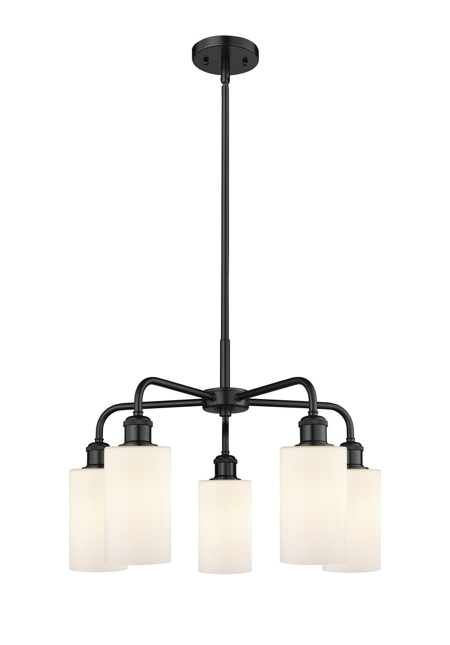 INNOVATIONS 516-5CR-BK-G801 Clymer 5 21.875 inch Chandelier Matte Black