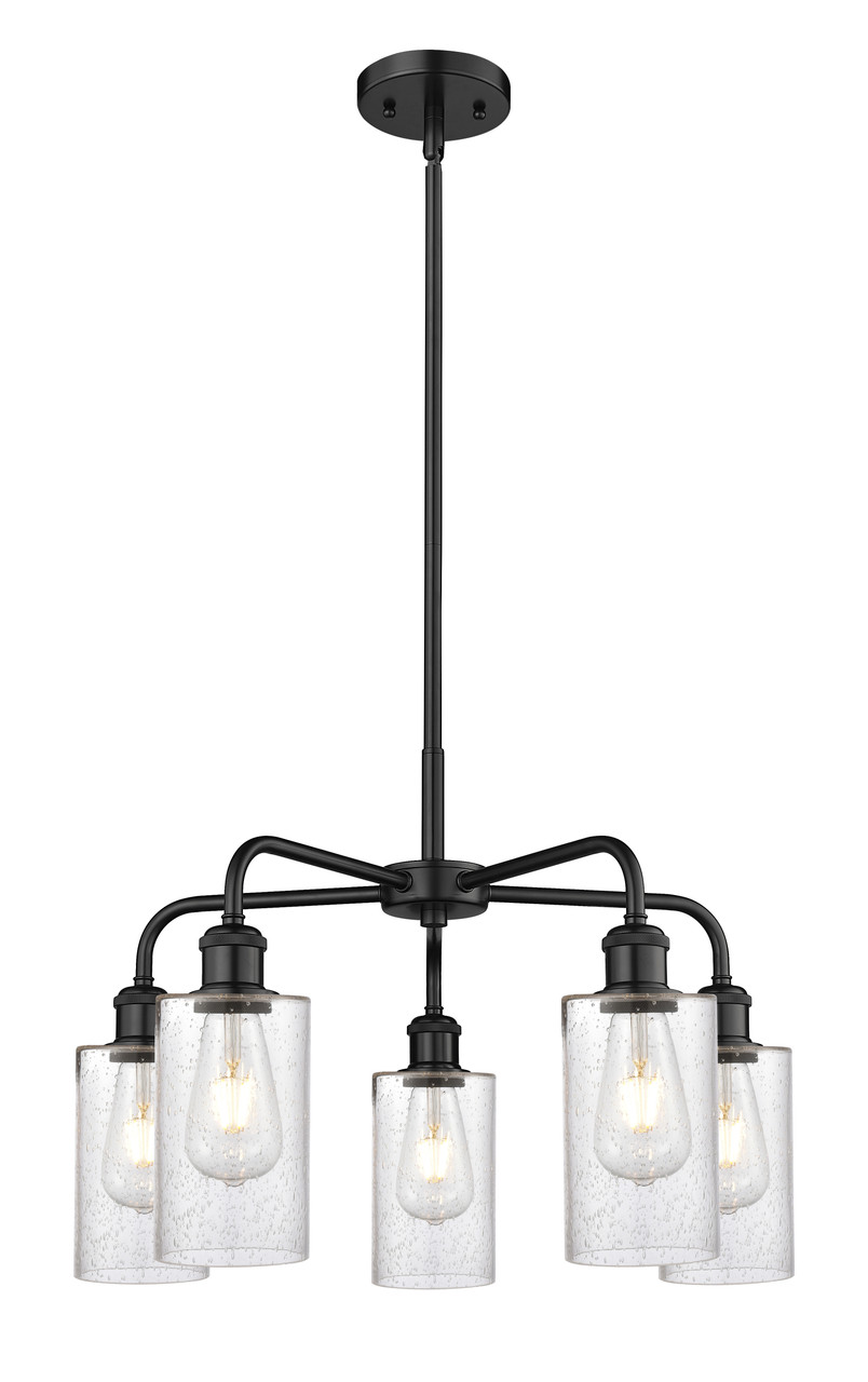 INNOVATIONS 516-5CR-BK-G804 Ballston 5 21.875 inch Chandelier Matte Black