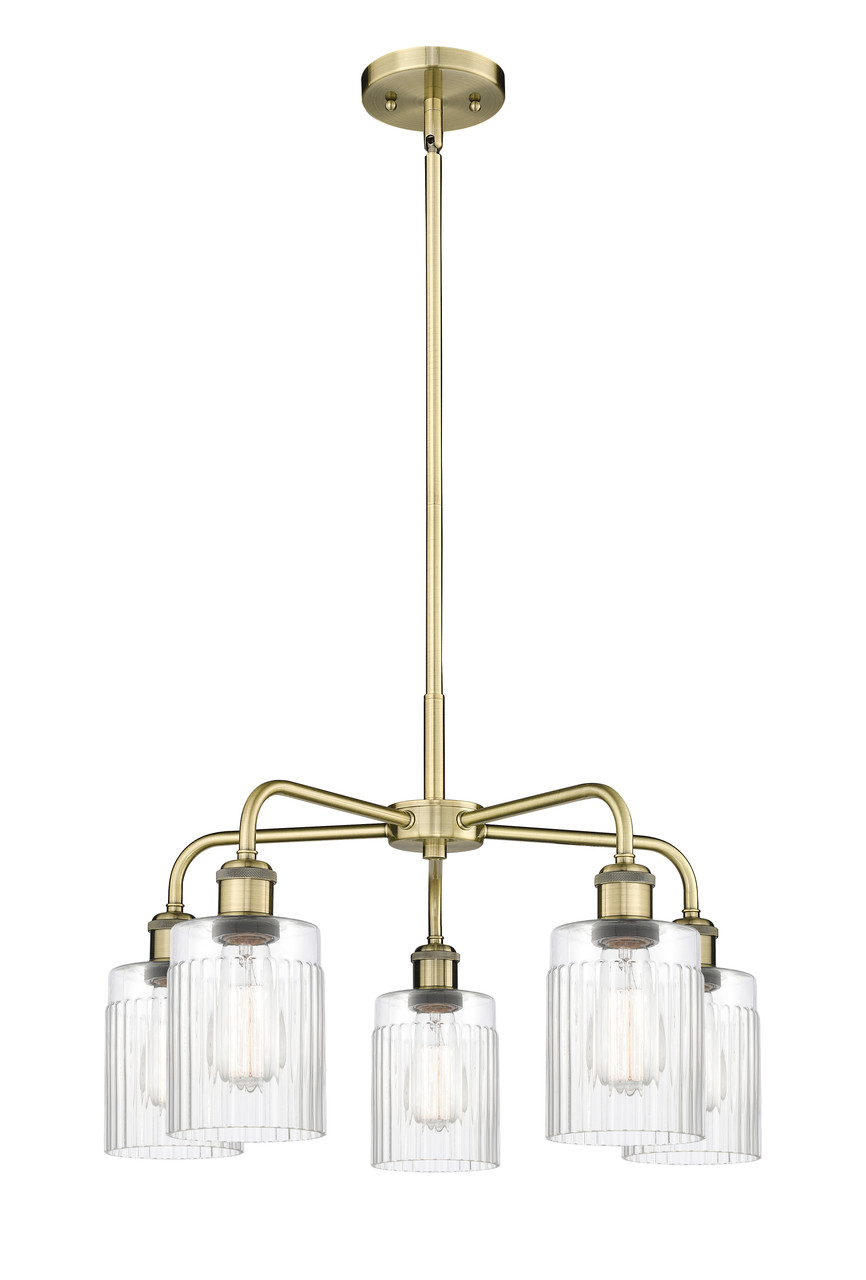 INNOVATIONS 516-5CR-AB-G342 Hadley 5 22.5 inch Chandelier Antique Brass