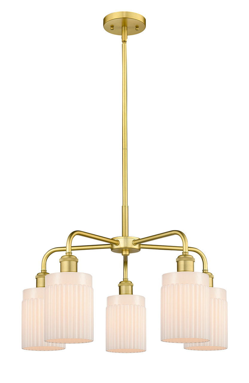 INNOVATIONS 516-5CR-SG-G341 Hadley 5 22.5 inch Chandelier Satin Gold