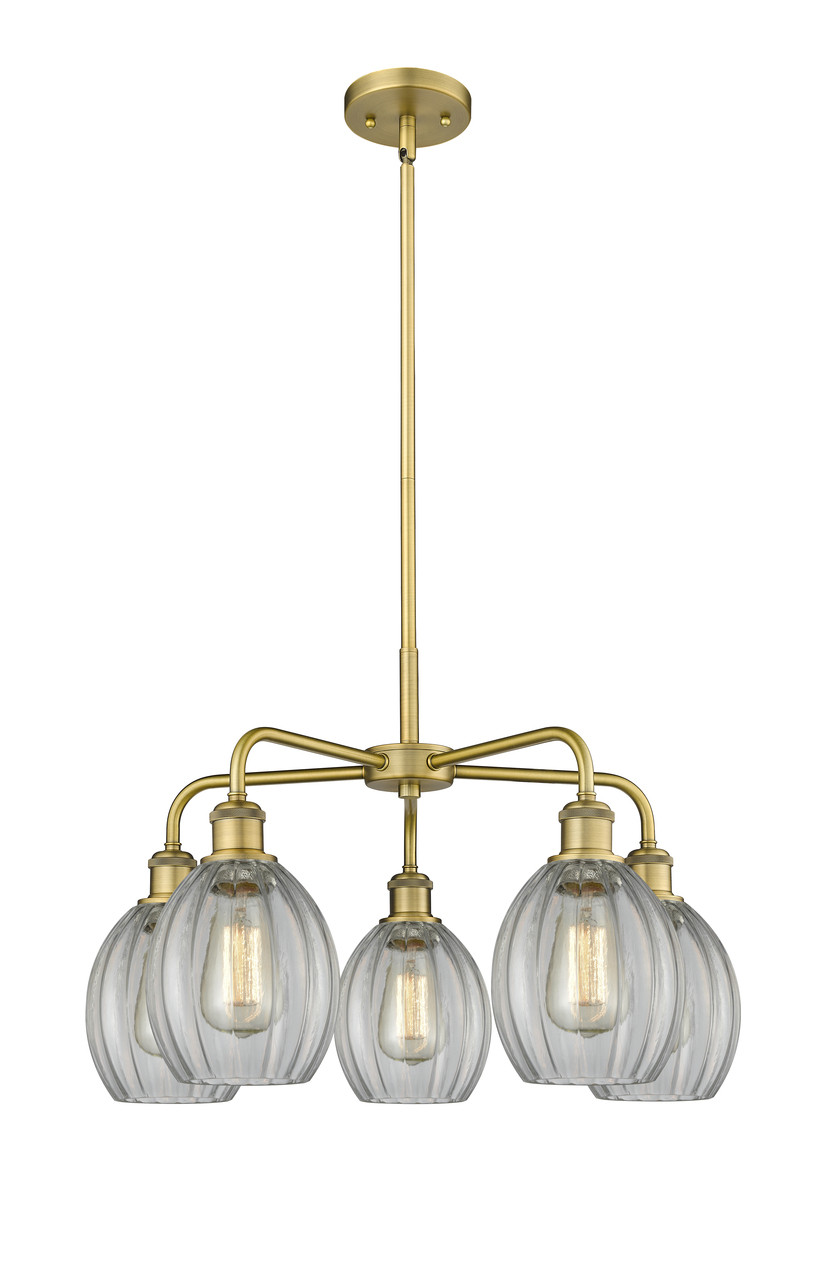 INNOVATIONS 516-5CR-BB-G82 Eaton 5 23.5 inch Chandelier Brushed Brass