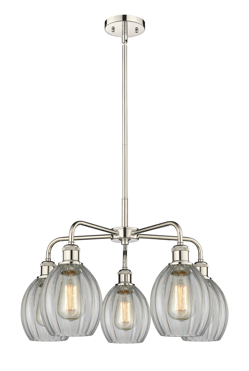 INNOVATIONS 516-5CR-PN-G82 Eaton 5 23.5 inch Chandelier Polished Nickel