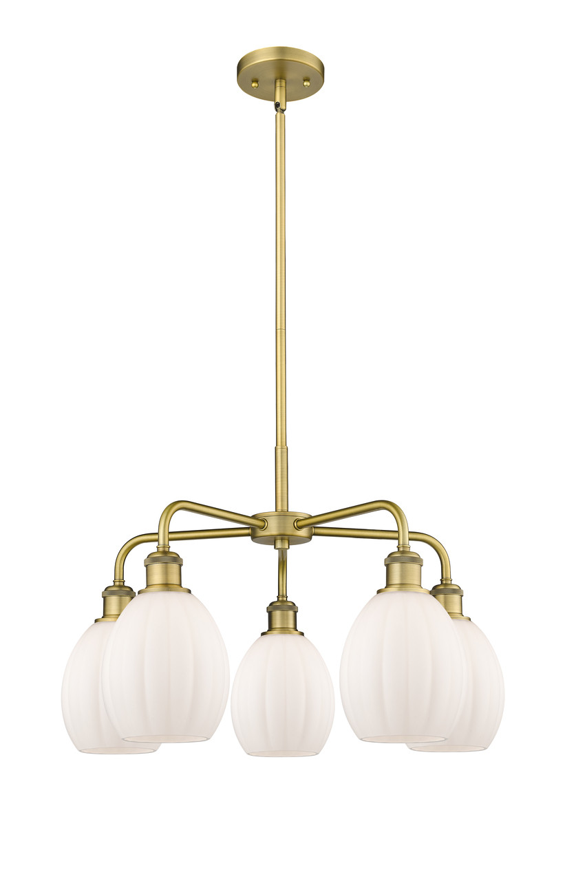INNOVATIONS 516-5CR-BB-G81 Eaton 5 23.5 inch Chandelier Brushed Brass