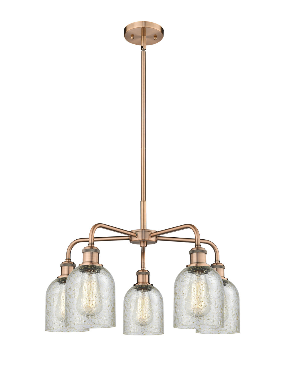 INNOVATIONS 516-5CR-AC-G259 Caledonia 5 23 inch Chandelier Antique Copper