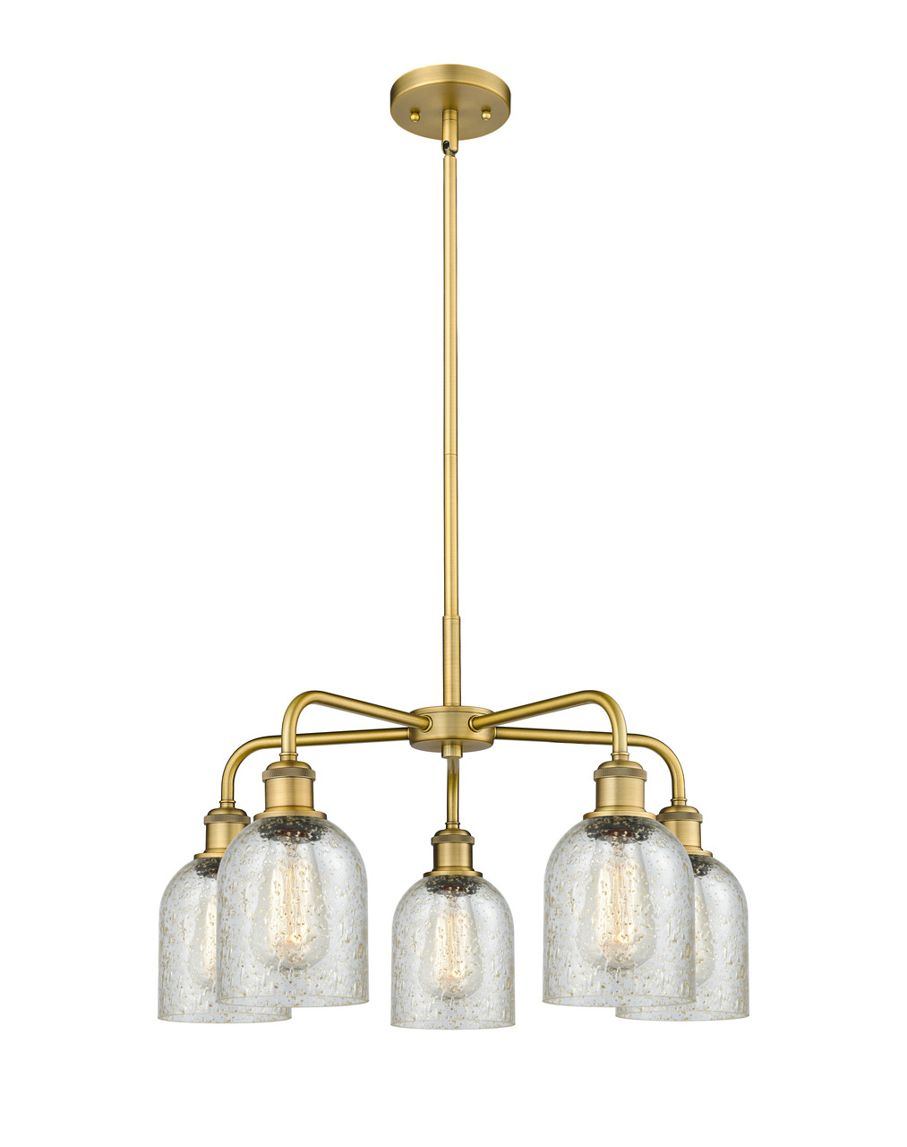 INNOVATIONS 516-5CR-BB-G259 Caledonia 5 23 inch Chandelier Brushed Brass