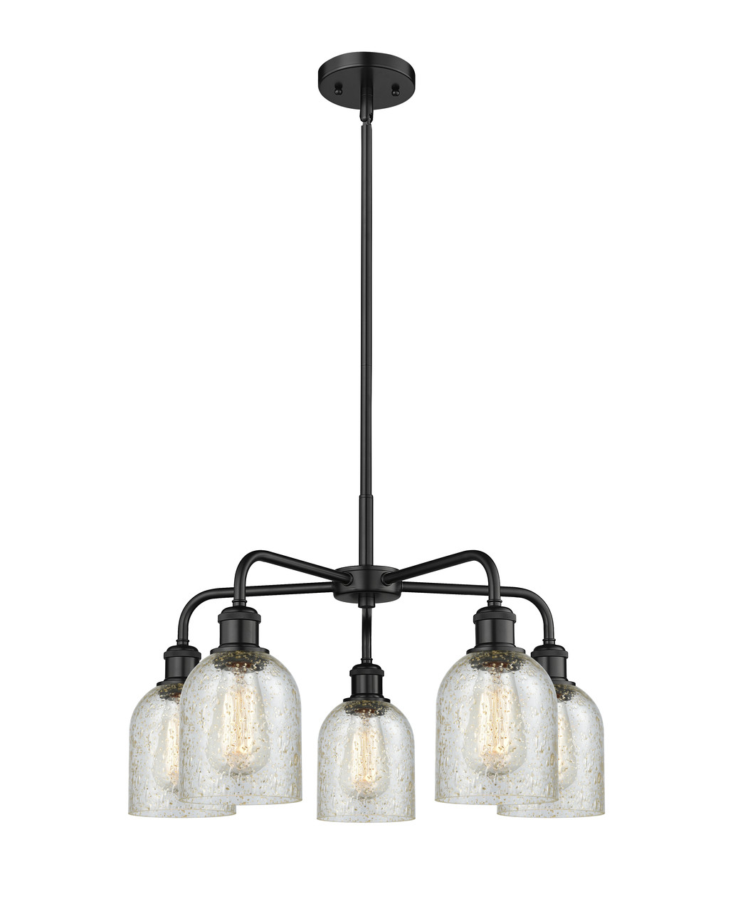 INNOVATIONS 516-5CR-BK-G259 Caledonia 5 23 inch Chandelier Matte Black