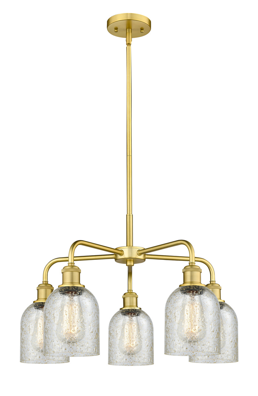INNOVATIONS 516-5CR-SG-G259 Caledonia 5 23 inch Chandelier Satin Gold