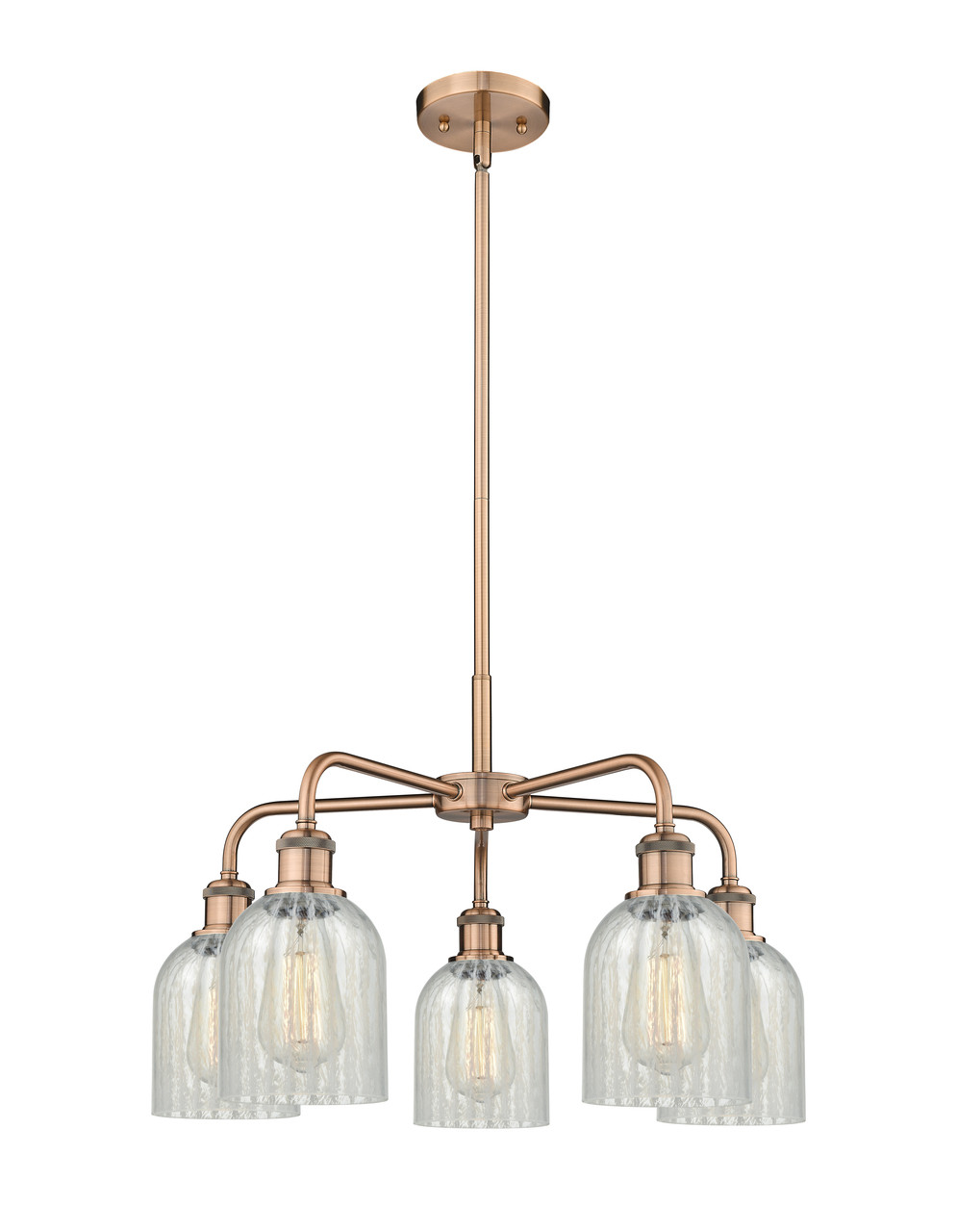 INNOVATIONS 516-5CR-AC-G2511 Caledonia 5 23 inch Chandelier Antique Copper
