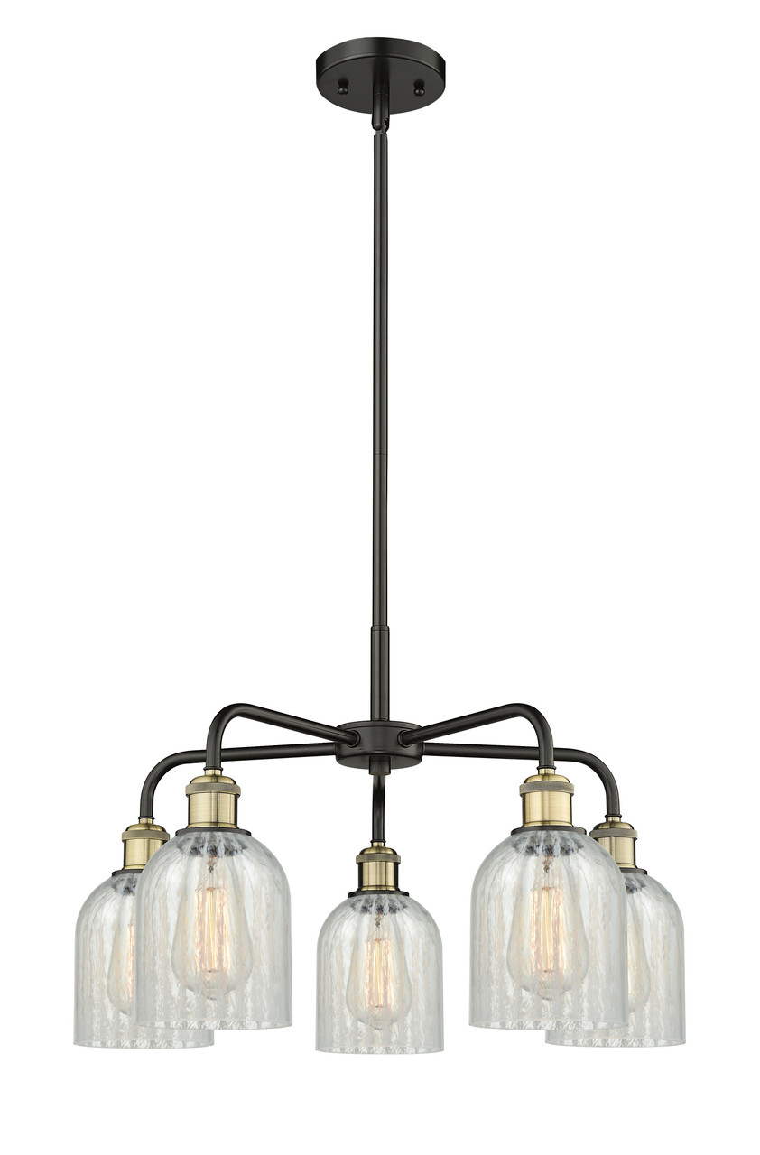 INNOVATIONS 516-5CR-BAB-G2511 Caledonia 5 23 inch Chandelier Black Antique Brass