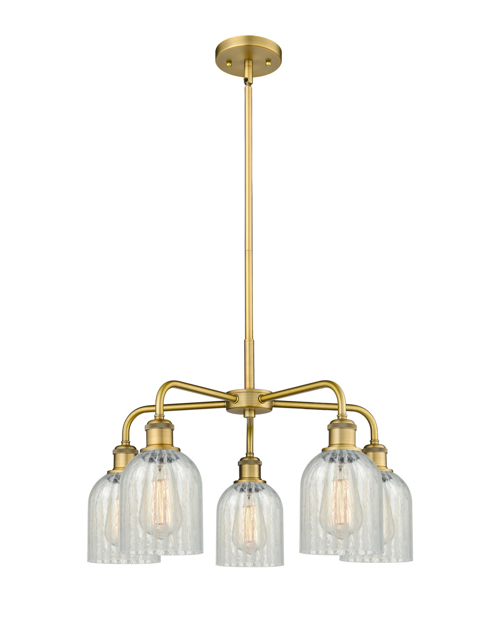 INNOVATIONS 516-5CR-BB-G2511 Caledonia 5 23 inch Chandelier Brushed Brass