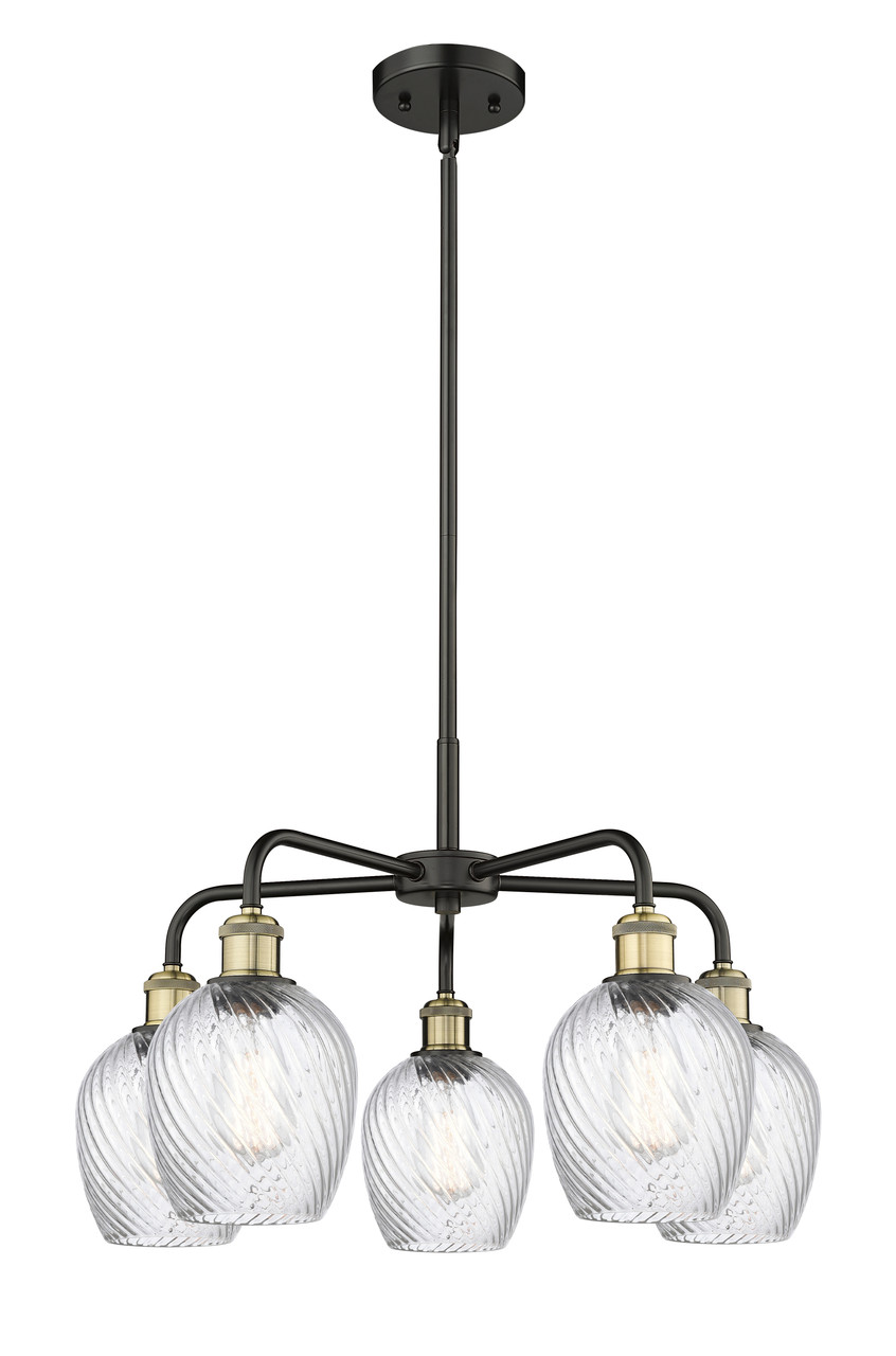 INNOVATIONS 516-5CR-BAB-G292 Salina 5 23 inch Chandelier Black Antique Brass