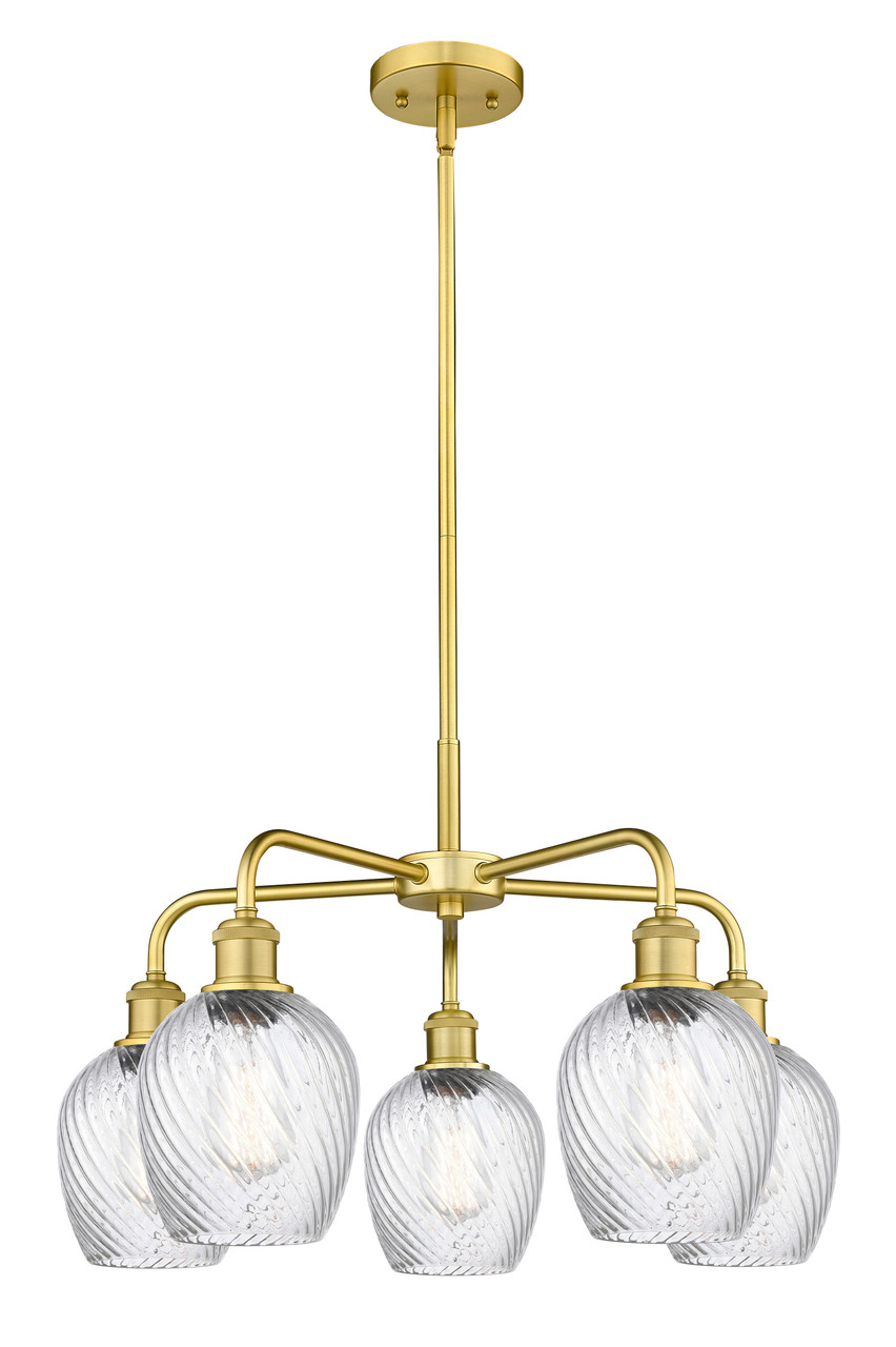 INNOVATIONS 516-5CR-SG-G292 Salina 5 23 inch Chandelier Satin Gold
