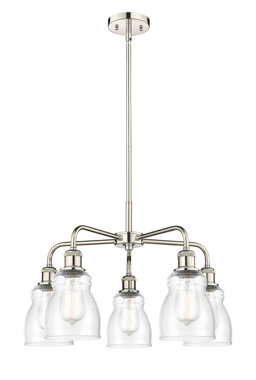 INNOVATIONS 516-5CR-PN-G394 Ellery 5 22.75 inch Chandelier Polished Nickel