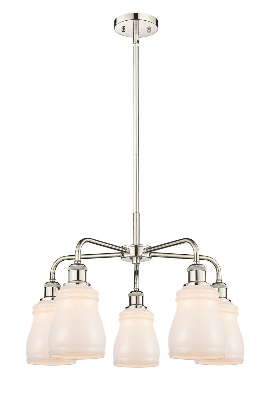 INNOVATIONS 516-5CR-PN-G391 Ellery 5 22.75 inch Chandelier Polished Nickel