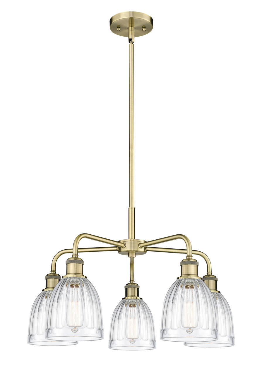 INNOVATIONS 516-5CR-AB-G442 Brookfield 5 23.75 inch Chandelier Antique Brass