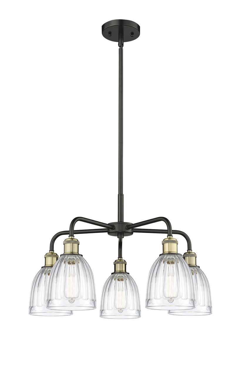 INNOVATIONS 516-5CR-BAB-G442 Brookfield 5 23.75 inch Chandelier Black Antique Brass