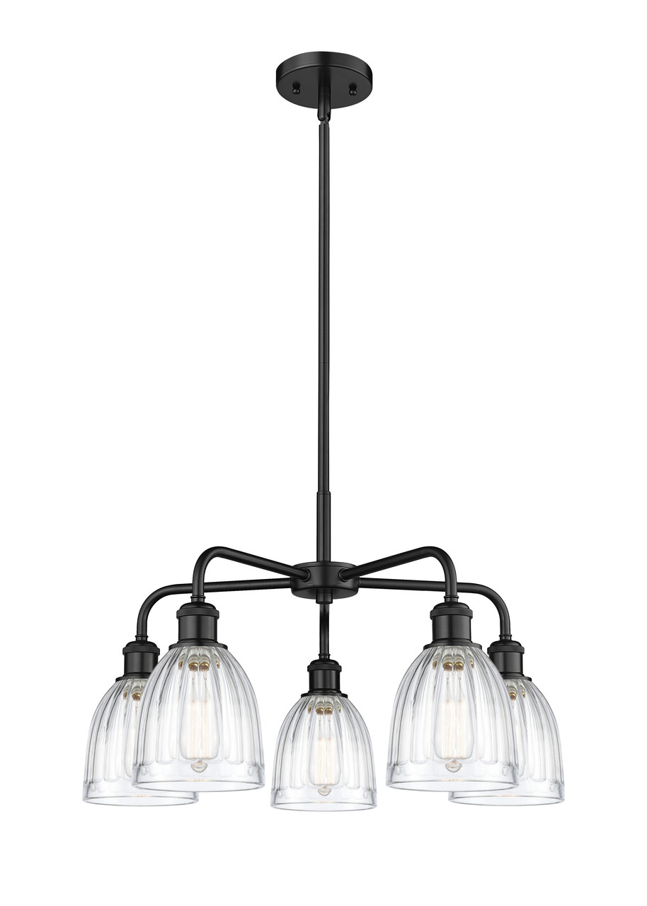 INNOVATIONS 516-5CR-BK-G442 Brookfield 5 23.75 inch Chandelier Matte Black
