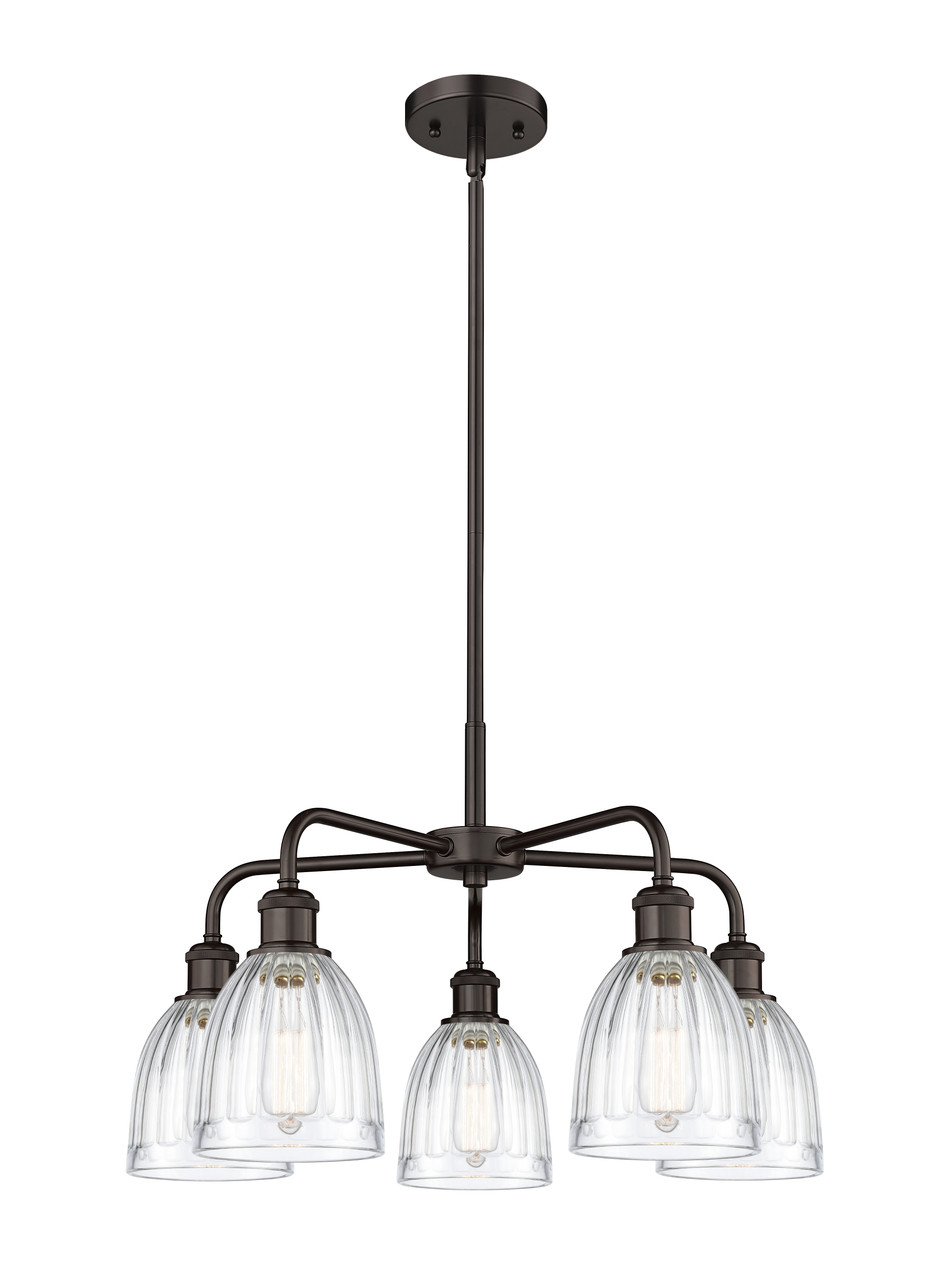 INNOVATIONS 516-5CR-OB-G442 Brookfield 5 23.75 inch Chandelier Oil Rubbed Bronze