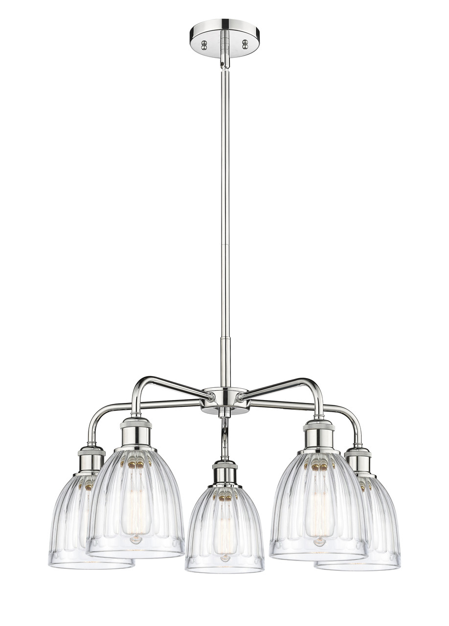 INNOVATIONS 516-5CR-PC-G442 Brookfield 5 23.75 inch Chandelier Polished Chrome