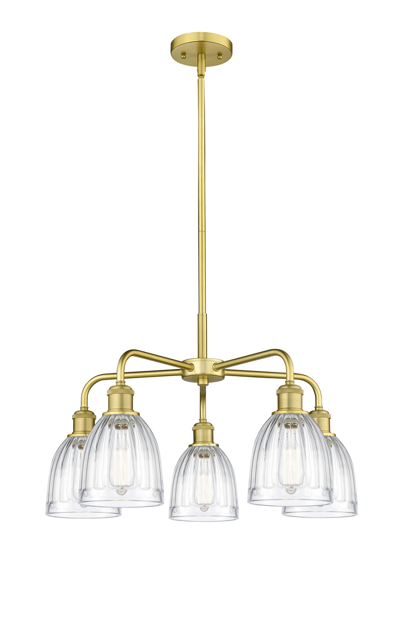 INNOVATIONS 516-5CR-SG-G442 Brookfield 5 23.75 inch Chandelier Satin Gold