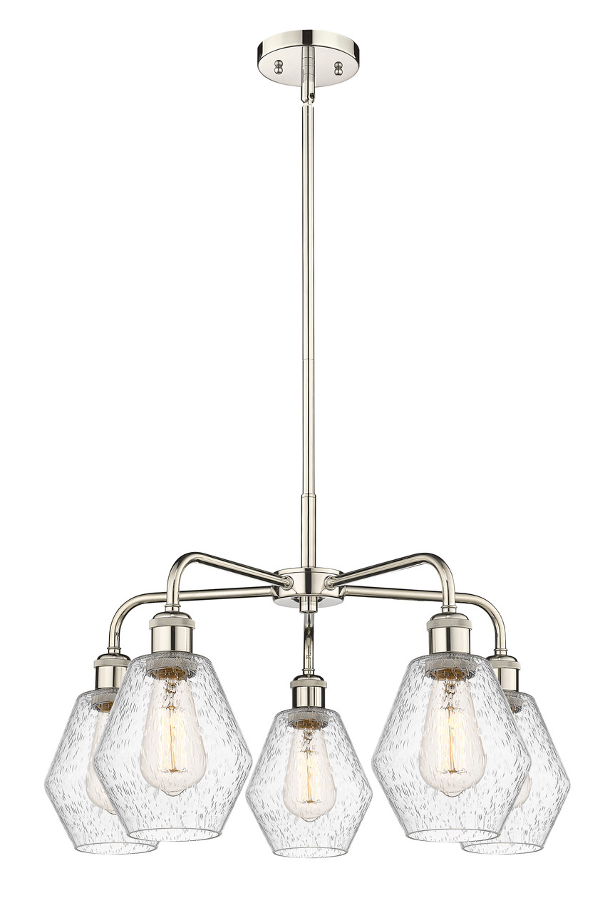 INNOVATIONS 516-5CR-PN-G654-6 Cindyrella 5 24 inch Chandelier Polished Nickel