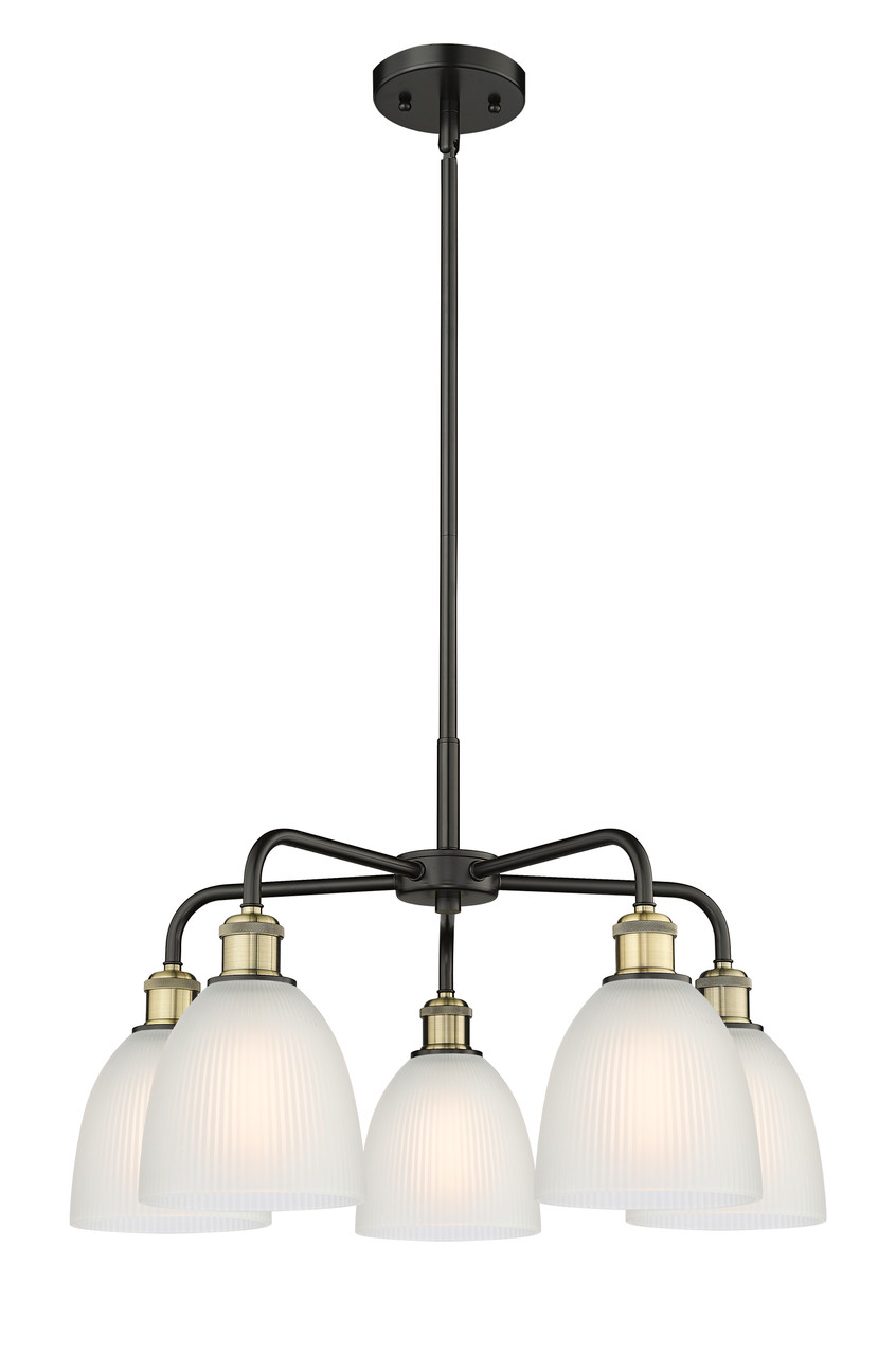 INNOVATIONS 516-5CR-BAB-G381 Castile 5 24 inch Chandelier Black Antique Brass