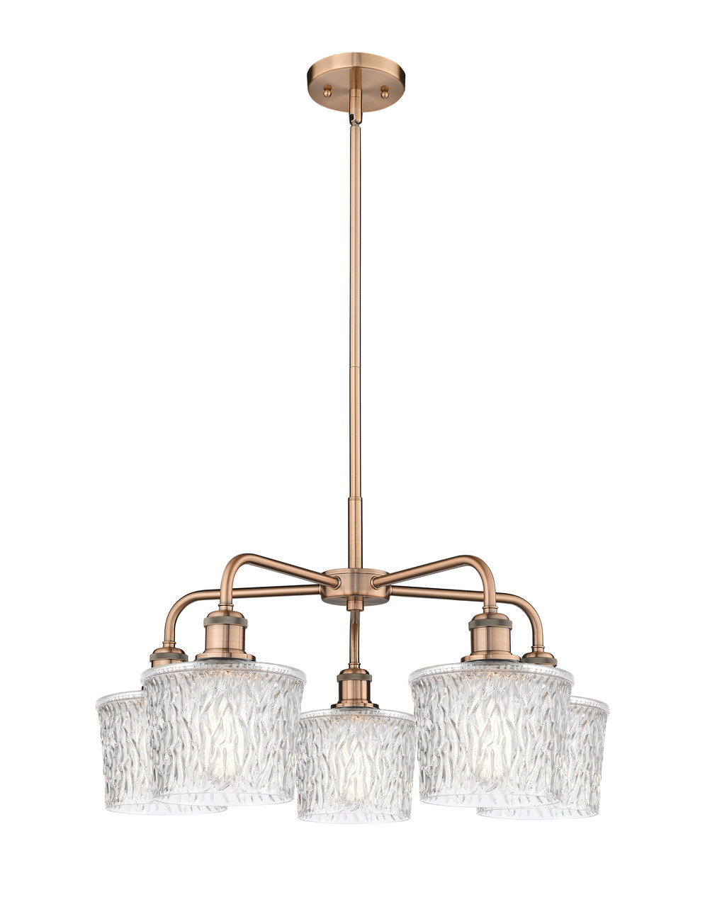 INNOVATIONS 516-5CR-AC-G402 Niagra 5 24.5 inch Chandelier Antique Copper