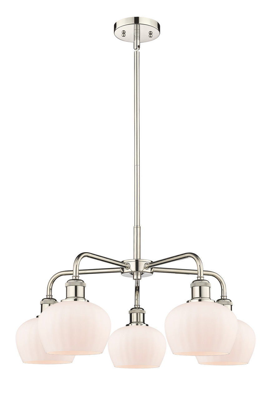 INNOVATIONS 516-5CR-PN-G91 Fenton 5 24.5 inch Chandelier Polished Nickel