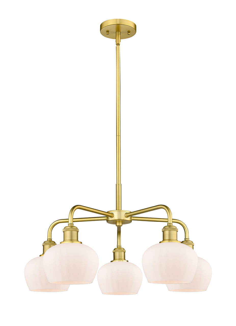 INNOVATIONS 516-5CR-SG-G91 Fenton 5 24.5 inch Chandelier Satin Gold