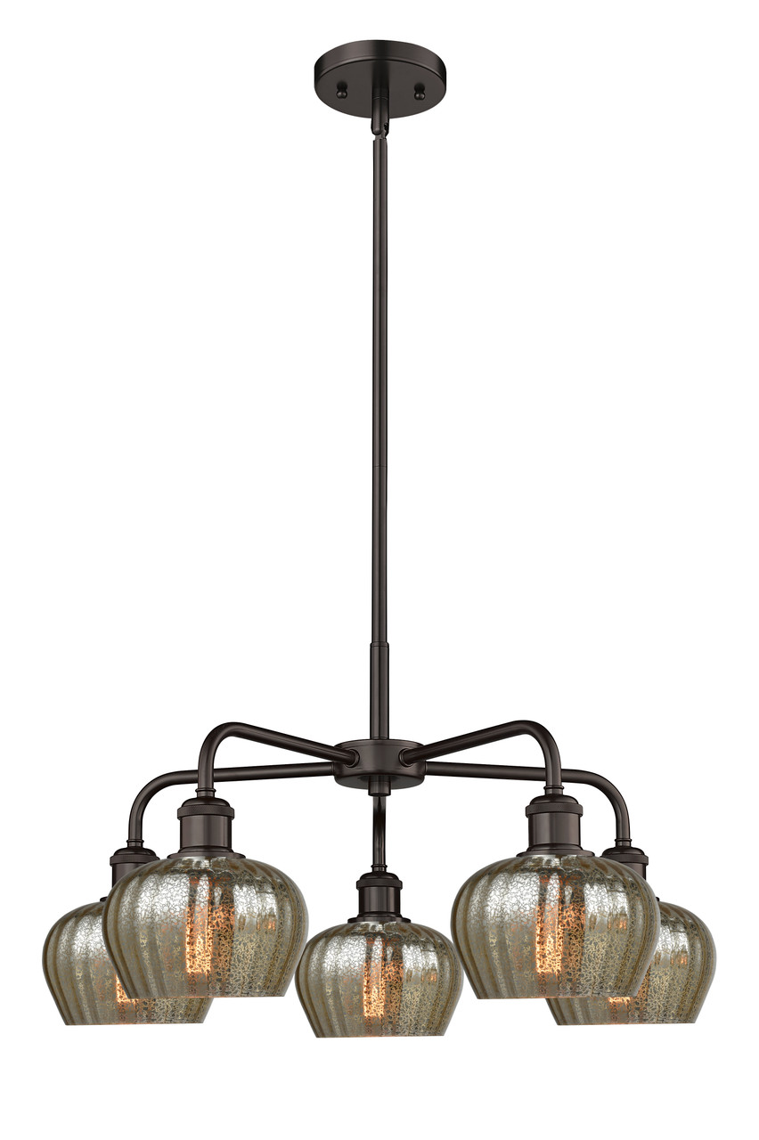 INNOVATIONS 516-5CR-OB-G96 Fenton 5 24.5 inch Chandelier Oil Rubbed Bronze