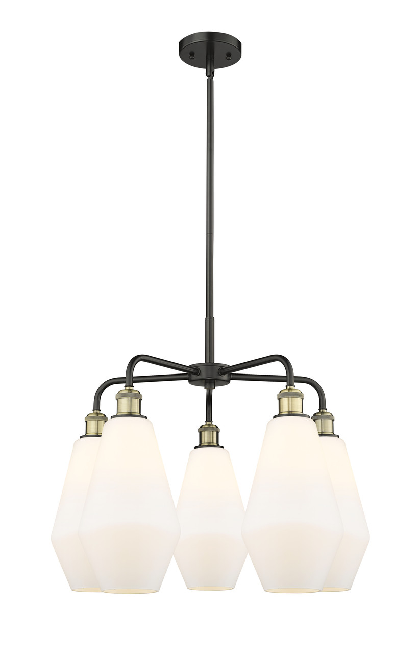 INNOVATIONS 516-5CR-BAB-G651-7 Cindyrella 5 25 inch Chandelier Black Antique Brass