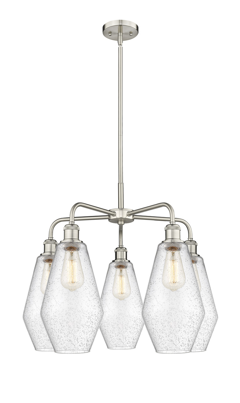 INNOVATIONS 516-5CR-SN-G654-7 Cindyrella 5 25 inch Chandelier Satin Nickel