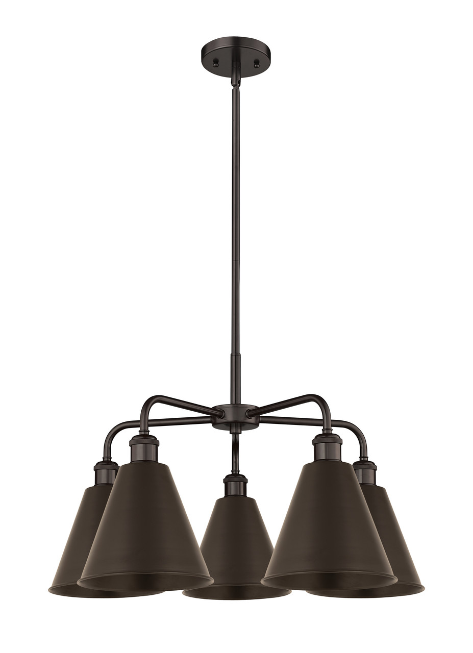 INNOVATIONS 516-5CR-OB-MBC-8-OB Ballston Cone 5 26 inch Chandelier Oil Rubbed Bronze