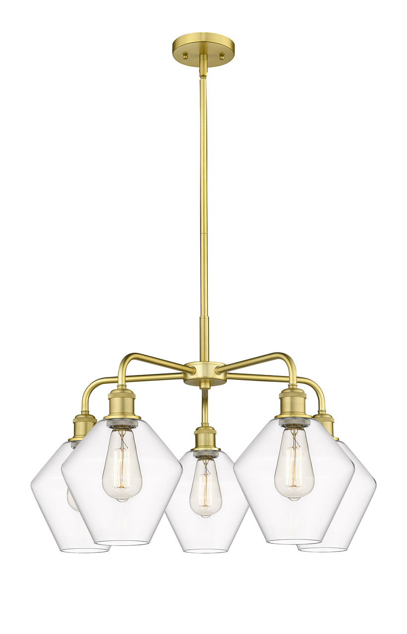 INNOVATIONS 516-5CR-SG-G652-8 Cindyrella 5 26 inch Chandelier Satin Gold