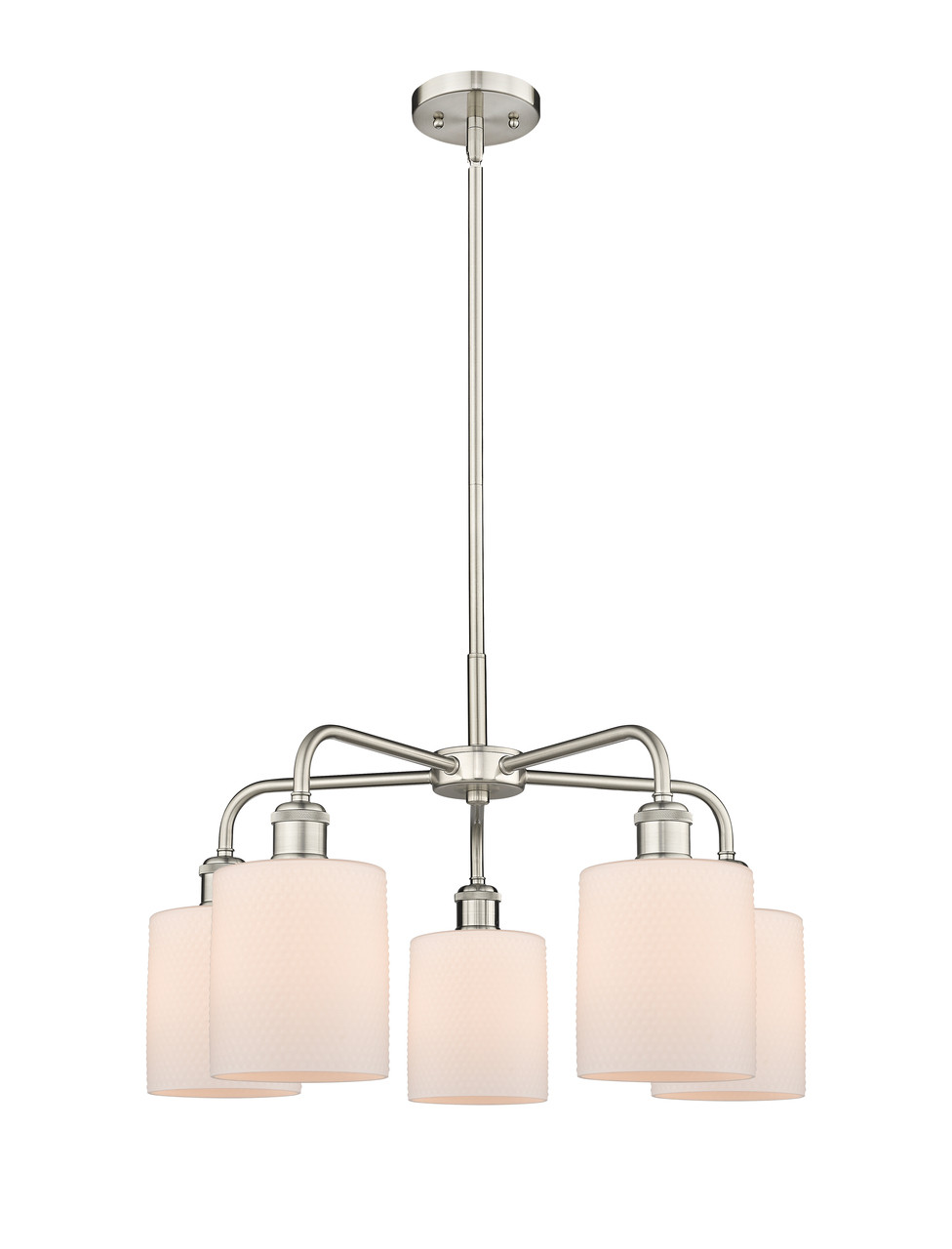 INNOVATIONS 516-5CR-SN-G111 Cobbleskill 5 23 inch Chandelier Satin Nickel