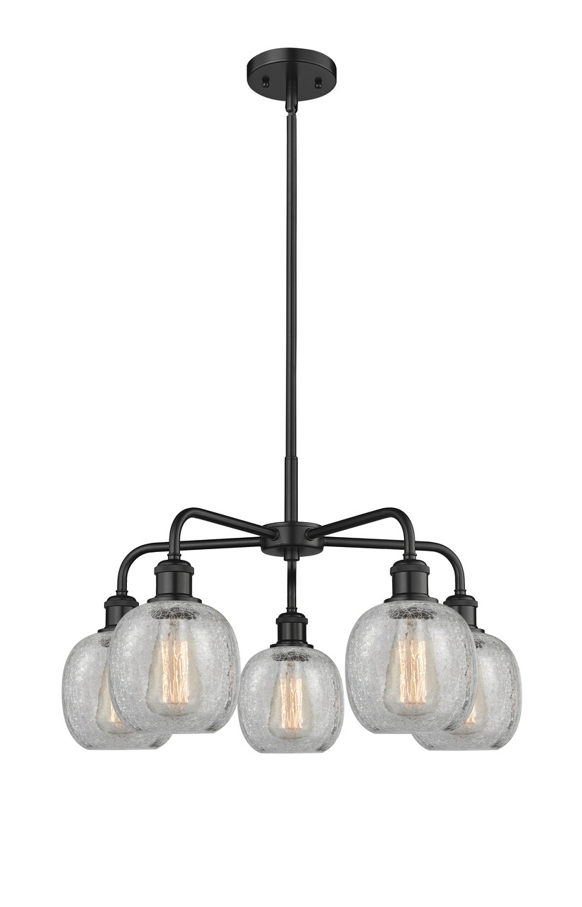 INNOVATIONS 516-5CR-BK-G105 Belfast 5 24 inch Chandelier Matte Black