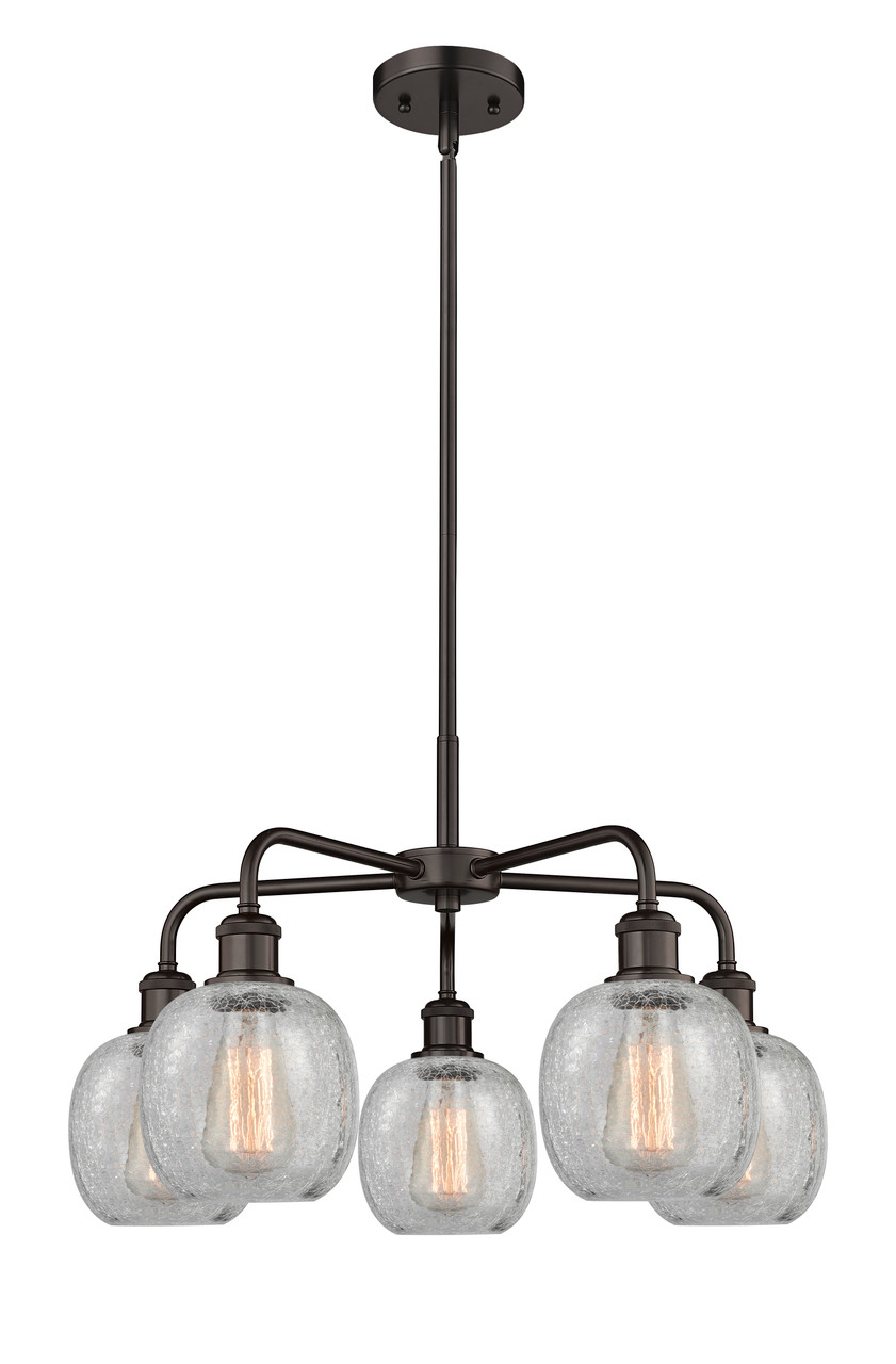 INNOVATIONS 516-5CR-OB-G105 Belfast 5 24 inch Chandelier Oil Rubbed Bronze