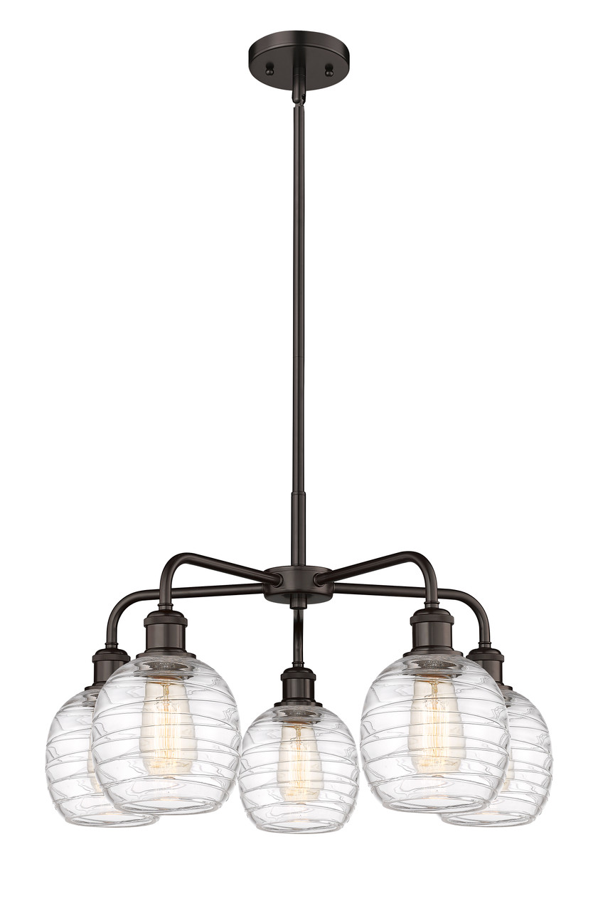 INNOVATIONS 516-5CR-OB-G1013 Belfast 5 24 inch Chandelier Oil Rubbed Bronze