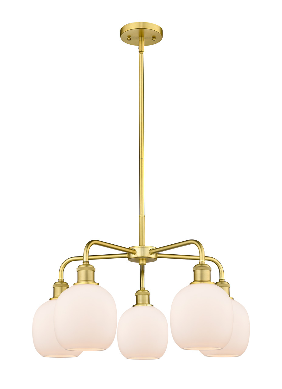 INNOVATIONS 516-5CR-SG-G101 Belfast 5 24 inch Chandelier Satin Gold