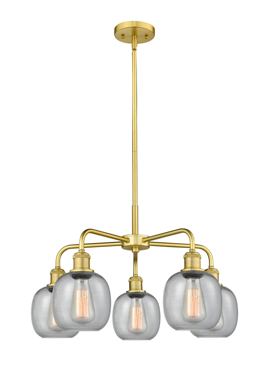 INNOVATIONS 516-5CR-SG-G104 Belfast 5 24 inch Chandelier Satin Gold