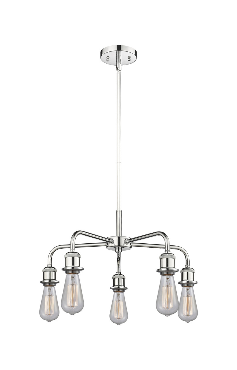 INNOVATIONS 516-5CR-PC Ballston 5 18 inch Chandelier Polished Chrome