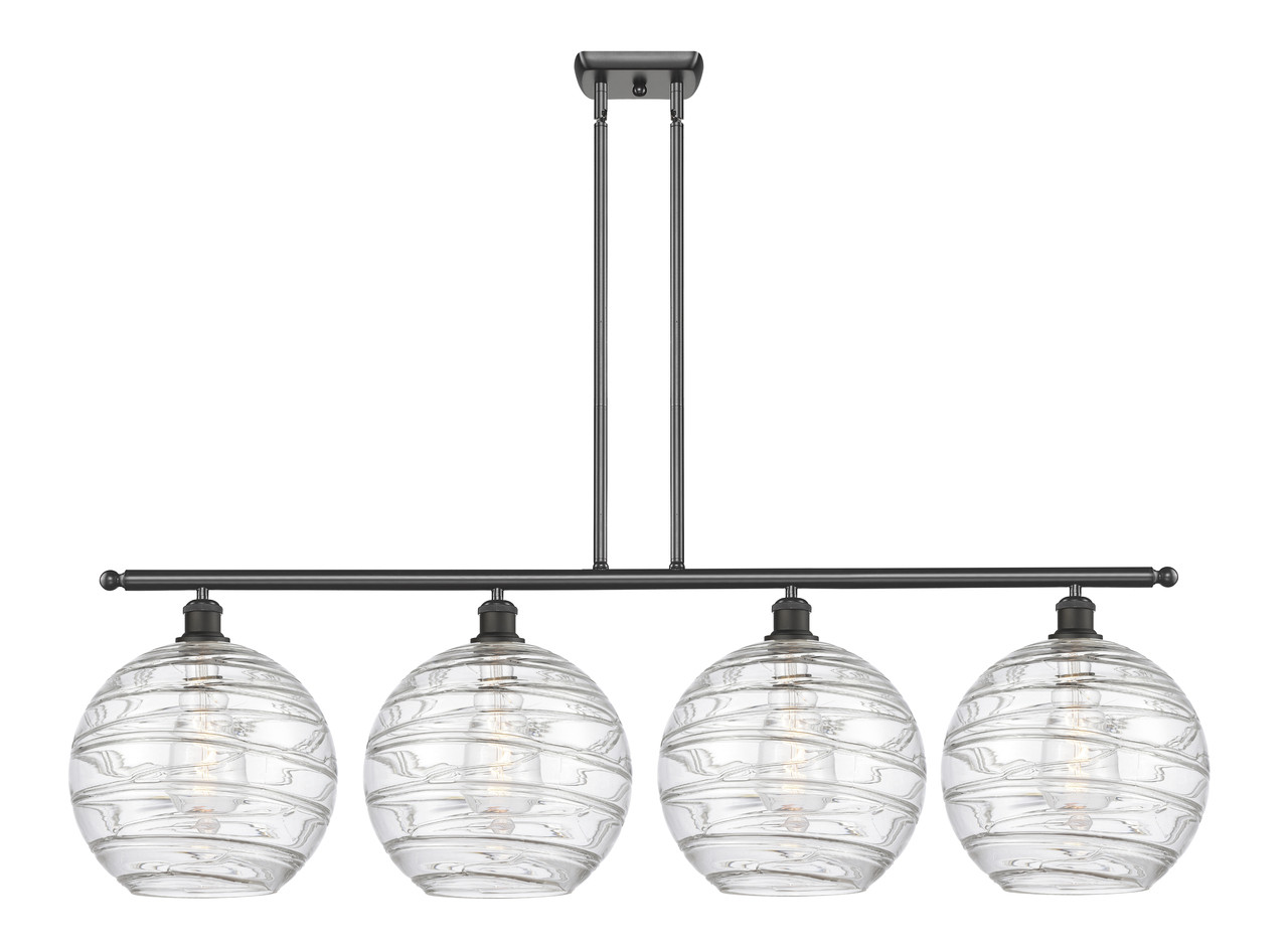 INNOVATIONS 516-4I-OB-G1213-12 Deco Swirl 4 Light 48 inch Island Light Oil Rubbed Bronze