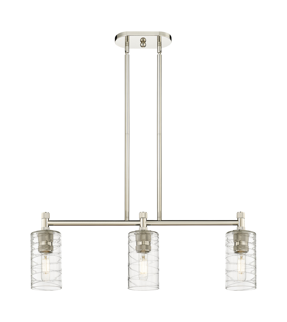 INNOVATIONS 434-3I-PN-G434-7DE Crown Point 3 30.5 inch Island Lighting Polished Nickel