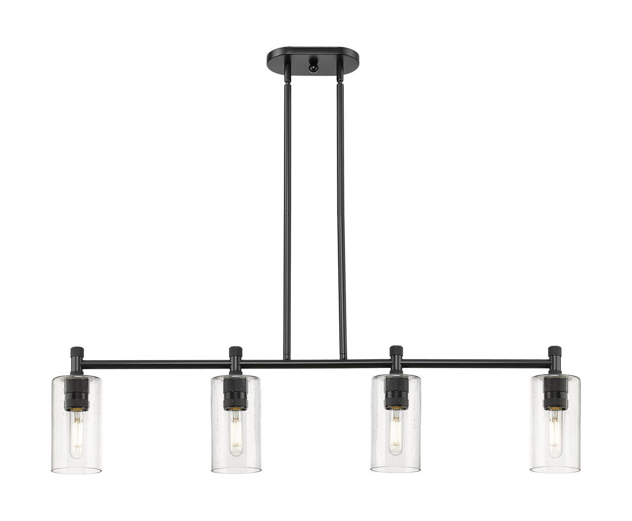 INNOVATIONS 434-4I-BK-G434-7SDY Crown Point 4 43.75 inch Island Lighting Matte Black INNOVATIONS 434-4I-BK-G434-7SDY Crown Point 4 43.75 inch Island Lighting Matte Black