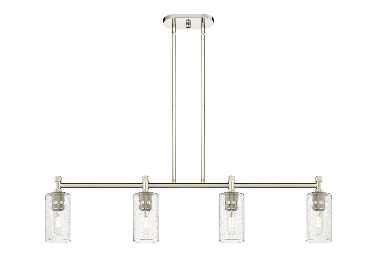 INNOVATIONS 434-4I-PN-G434-7SDY Crown Point 4 43.75 inch Island Lighting Polished Nickel INNOVATIONS 434-4I-PN-G434-7SDY Crown Point 4 43.75 inch Island Lighting Polished Nickel