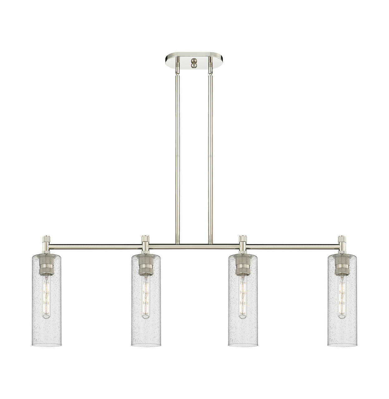 INNOVATIONS 434-4I-PN-G434-12SDY Crown Point 4 43.75 inch Island Lighting Polished Nickel