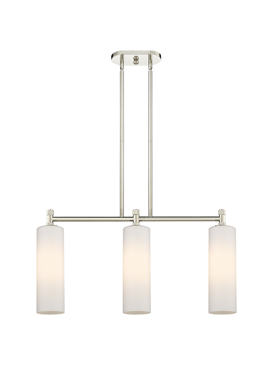 INNOVATIONS 434-3I-PN-G434-12WH Crown Point 3 30.5 inch Island Lighting Polished Nickel